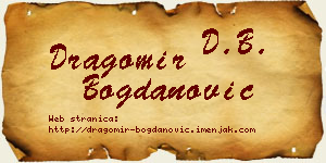 Dragomir Bogdanović vizit kartica